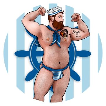 Sailor Bear / Unisex 3\4 Sleeve Baseball Tee